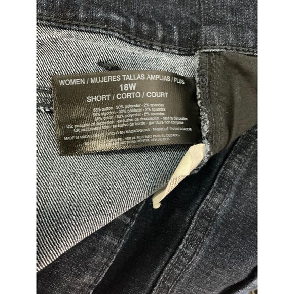 Gloria Vanderbilt Amanda Jeans Womens 18W Dark Wash Denim Straight Leg Pants - Picture 7 of 8